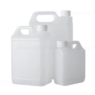 Jerry Can Plastic Bottle Water Container With Tamper Caps 1L / 2.5L / 5L Litre - Image 1 of 2