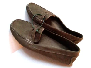 Massimo Matteo Penny Driver Green Suede Loafer Shoes Size 5.5 MM-3178 - Picture 1 of 14