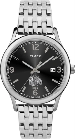 Women's Chicago Blackhawks Watch Timex Sage Stainless Watch Cover