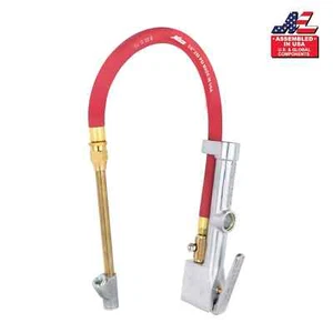 Milton® (S-516) Tire Inflator Gauge with Dual Head Straight Foot Air Chuck 15” - Picture 1 of 4