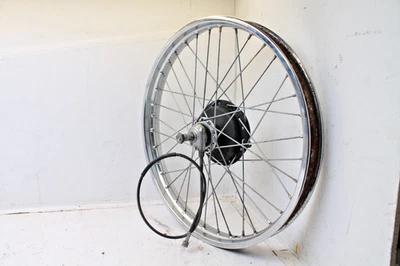 1980 - 1981 年川崎 KE125 前轮 21 英寸轮辋 1.60x21 刹车轴 21x1.60 弯 — 第 1/4 张图片