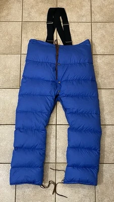 Vintage 70s 80s REI Expedition Pants Goose Down Mountaineering Puffer Puffy USA - Image 1 of 4
