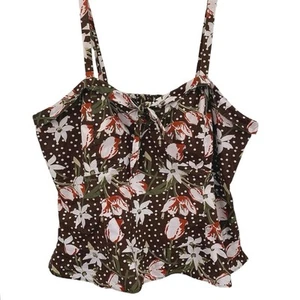 Cato Women Sleeveless Tank Top Brown Casual Preppy Boho Summer Size 18/20W - Picture 1 of 9