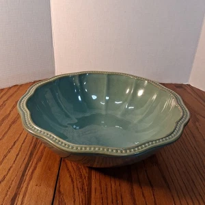 Roscher & CO Hobnail Green Large Salad Bowl 12 Inch - Picture 1 of 24