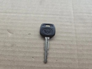 Toyota OEM Factory Black & Chrome Ignition Door Key - Picture 1 of 2