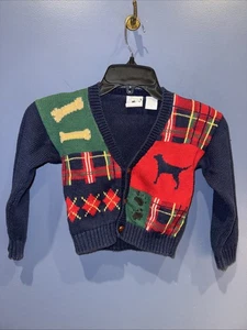 3T Kinder Strickjacke Pullover, Jungen Hund Print, Color Block, Good Lad Philadelphia  - Bild 1 von 5