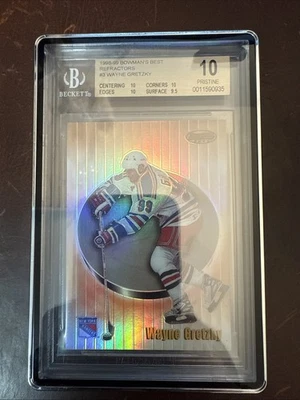Wayne Gretzky 1998-99 Bowman's Best #3 refractor/400 BGS 10 POP 1 Foto 1 de 2