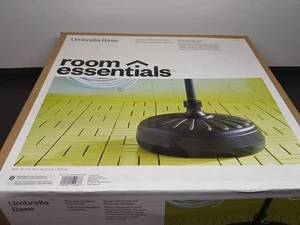 Room Essentials Round Resin Umbrella Base - Black - Picture 1 of 7