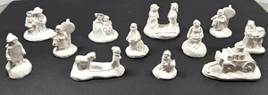 Vtg Lot 12 California Creations Village Accent Accessories People Ready to Paint - Picture 1 of 11
