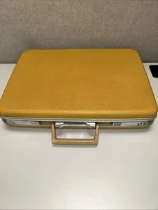 Seltene Vintage Royal Traveler Damen Aktentasche gelb Hardcover 18"x13"x3,5" - Bild 1 von 5