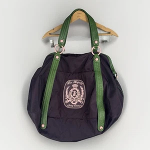 Y2K VTG Juicy Couture Her Majesty Purple Nylon Tote Handbag Adventures of G&P - Picture 1 of 14