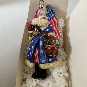 Polonaise Kurt Adler di Komojza "Santa American" ornamento in vetro Polonia - Foto 1 di 6