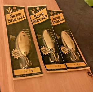 Nuevas TRES (3) cucharas vintage Weber Silver Streaker 2/5 OZ Chapado en plata genuina - Imagen 1 de 3