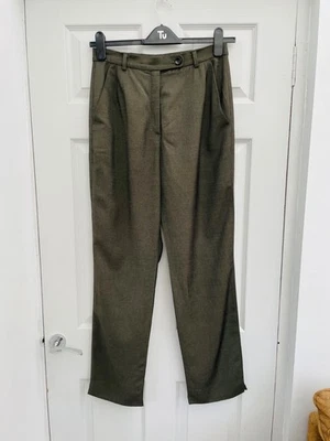 BETTY BARCLAY Dark Grey 20% Mohair & Wool Tapered Trousers Sz 10 29W 31L Mint - Image 1 of 4
