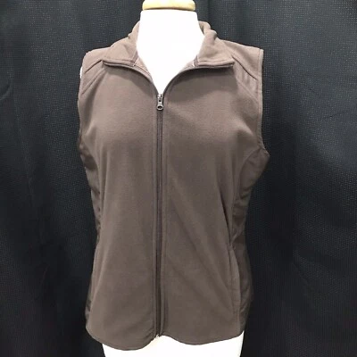 Жилет женский Tek Gear размер Large коричневый полиэстер флисовые карманы молнии - Изображение 1 из 4