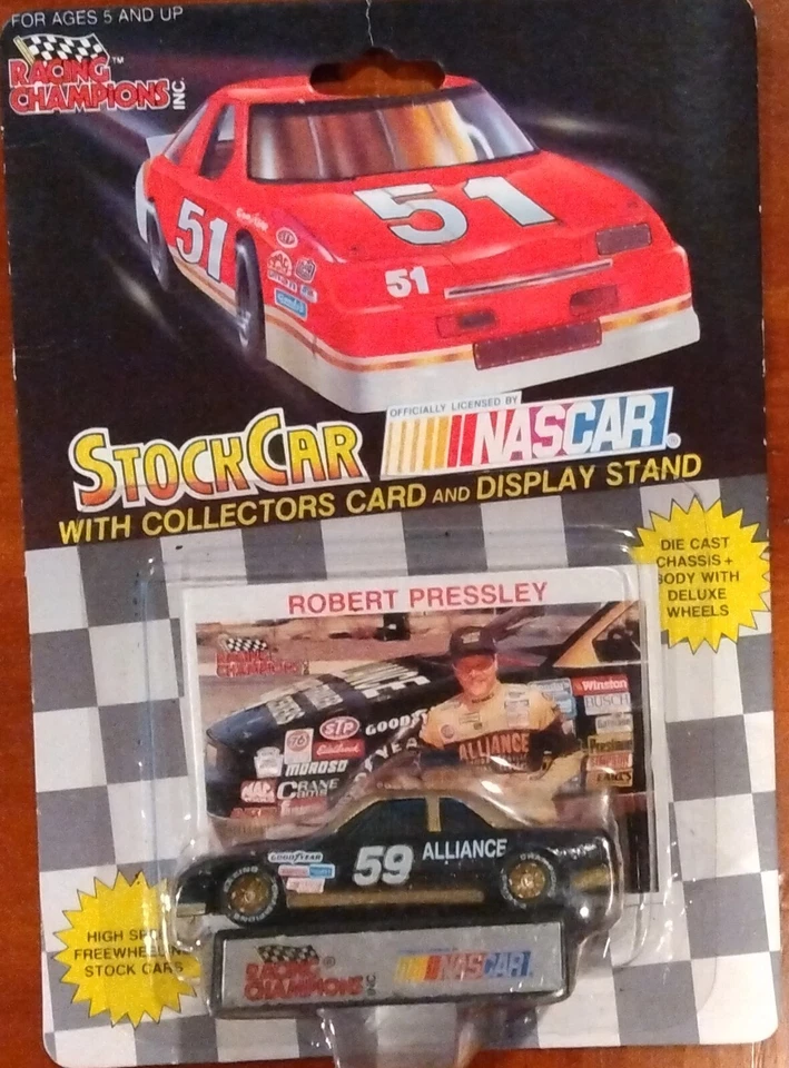 1991 Racing Champions #59 Robert Pressley Alliance Oldsmobile in 1/64 Scale - Image 1 of 1