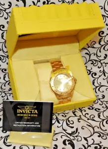 Invicta Herren 28950 Pro Diver Automatik Gold Champagner Zifferblatt 47mm Uhr NEU MIT ETIKETT - Bild 1 von 16