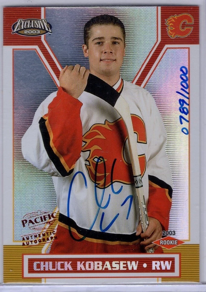 2002-03 Pacific Exclusive #195 Chuck Kobasew AU RC 0789/1000 *S2699 - Image 1 of 1