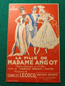 PARTITION MUSICALE - LA FILLE DE MADAME ANGOT - OPERA COSMIQUE EN 3 ACTES LECOCQ - Imagen 1 de 4