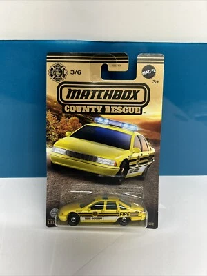 2023 Matchbox MBX COUNTY RESCUE CHEVY CAPRICE CLASSIC FIRE CHIEF POLICE Walmart - Image 1 of 3