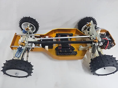 Factory Works Aluminum chassis brace set for Team Associated VTG RC10 4WD - Image 1 of 4