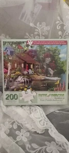 Bits and Pieces Cabin On The Lake 200 Pieces 15"×19" New And Sealed - Picture 1 of 4