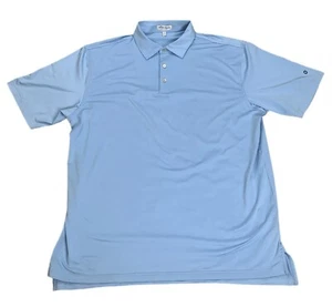 Peter Millar Shirt Mens XL Summer Comfort Polo Golf Crown Blue Solid Performance - Picture 1 of 9