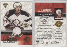 2002 Pacific Private Stock Titanium Authentic Game-Worn Jerseys /948 JP Dumont