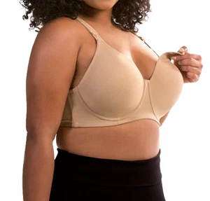 WOMENS 34B LOVING MOMENTS BY LEADING LADY FULL COVERAGE NURSING BRA, TAUPE - Picture 1 of 2