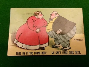 Comic postcard Comicus signed WE CAN'T MAKE ENDS MEET send a pound #2970 - Picture 1 of 2