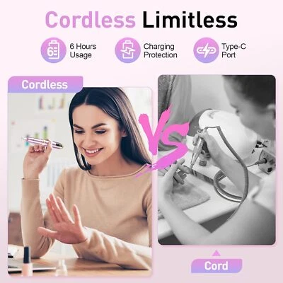 Rechargeable Nail Drill Kit - 11-in-1 Bit,Cordless & Type-C with 3 Speeds - Image 1 of 4