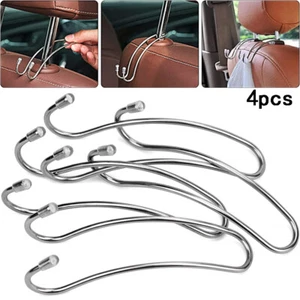4x Auto Hooks, Heavy Duty Storage Organiser Bag Hooks, Car Seat Headrest Hanger - Picture 1 of 8