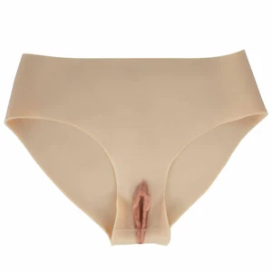 Silicone Fake Vagina Panty Thicken Hip Shaping Panties Crossdresser Trangender - Picture 1 of 9