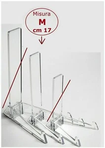 Esponi piatti trasparente supporto Leeds Display plexiglass kristal M art. 127 - Foto 1 di 8