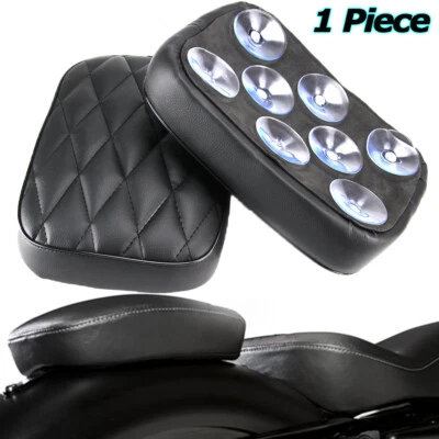 Rear Passenger Seat Pillion Pad 8 Suction Cup For Harley Dyna Sportster Chopper - Image 1 of 4