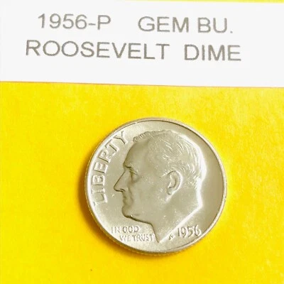 1956-P Silver Roosevelt Dime Gem Bu. "Free Shipping" - Image 1 of 2