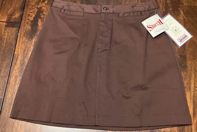 NUEVO CON ETIQUETAS Bill Blass Jeans Marrón Falda Elástica Para Mujer Talla 14  Foto 1 de 4