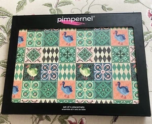 Portmeirion Pimpernel Zanzibar Large Rectangular Place Mats Set Of 4 - Picture 1 of 3