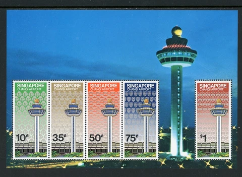 Singapore Scott #386a MNH S/S Changi Airport CV$4+ TH-1 Cover