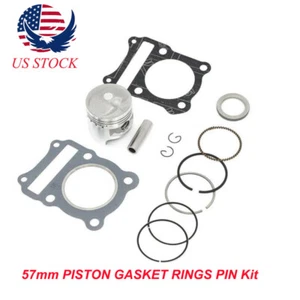 For SUZUKI 57mm Full PISTON GASKET RINGS PIN KIT DR125 DRZ125 DR-Z125 DF125 US - Bild 1 von 10