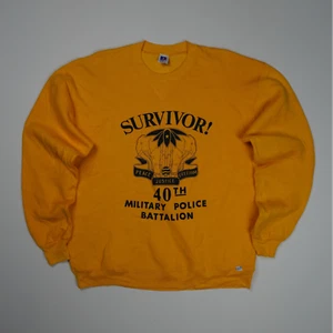 Russell Athletic Men's Police Sweatshirt XL Yellow - Picture 1 of 4