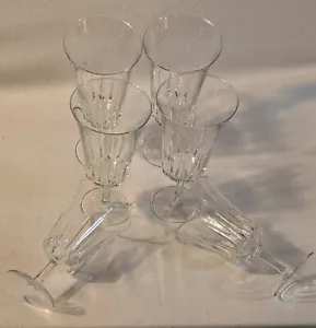 6 Vintage Arcoroc Cris d'Arques Durand France 7" Wine Glass Goblets Regency - Picture 1 of 13