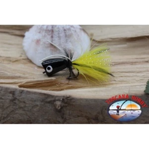 Popperino per pesca a mosca,Panther Martin,2cm, col.black/yellow.FC.T47 - Foto 1 di 3