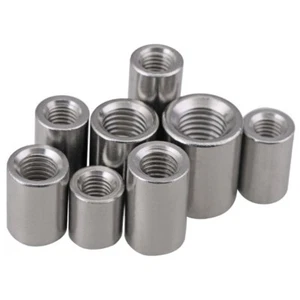 G304 Stainless Steel Threaded Rod Round Coupling Nut For Allthread Bar Stud - Picture 1 of 5