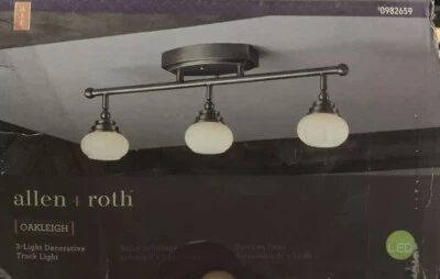 Allen + Roth Oakleigh 3-Light 24-in Antique Pewter LED Track Bar Track Light Kit - Image 1 of 4