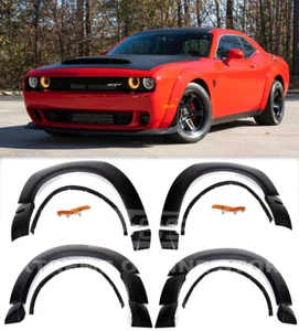 Side Fender Flare For 15-Up Dodge Challenger SRT Hellcat Demon Style Wide Body - Picture 1 of 10