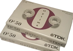★2 x TDK OPTIMA O2 50 HIGH POSITION CHROME MUSICASSETTA TAPE RECORDER★ - Foto 1 di 2