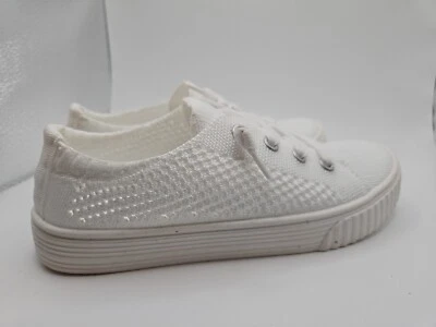 NUEVO Madden Girl Mujer Marisa Zapatillas Tejidas Sin Cordones Zapatos en Blanco Talla 5 *defecto Foto 1 de 4