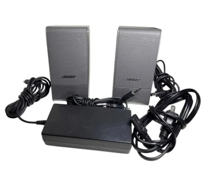 Bose Computer MusicMonitor Computer Speakers Desktop PC Silver Bose Sound Used - Image 1 of 4