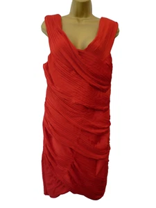 River Island Damen Größe 16 Rot Smart Fitted Bandage Bodycon Kleid UVP 49,99 £ - Bild 1 von 9